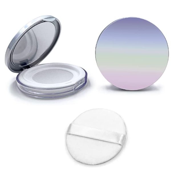 HLLMX 1 PCS Loose Powder Container 3 g/ 0.11 Oz Empty Refillable Makeup Powder Container Plastic Loose Powder Compact Portable DIY Makeup Powder case