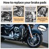AHL Front & Rear Brake Pads Set for Harley FLHTCU-I Electra Glide Ultra Classic/FLHRCi Road King Classic/Touring FLHT 2000-2007 Dyna FXDLi Dyna Low Rider (Spoke Wheels) 2006 (Semi-metallic)