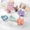6 PCS Flower Hair Claw Clips - HAIMEIKANG Matte Butterfly Hair Clips for Women Girls Non-Slip and Strong Hold Hair Clips Heart Hair Claw Clips for Thin/Medium/Thick Hair (flower+heart+butterfly)