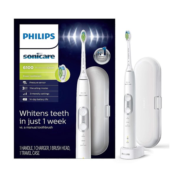 Philips Sonicare Protective Clean 6100 Electric Tooth Brush, Hx6877/21, 1 Pound