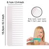 Tallsocne Wide Tooth Comb for Curly Hair Wet Dry Hair, No Handle Detangler Comb Styling Shampoo Comb (White, Cyan 2 Pieces）