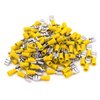Baomain 1/4" Female Quick disconnects Vinyl Insulated Spade Wire Connector Electrical Crimp Terminal 12-10 AWG Yellow (100PCS)