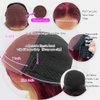 Jessica Hair 7x6 HD Lace Front Wigs Glueless Body Wave Wigs for Women Burgundy Lace Front Wigs Bleached Knots Pre Plucked Hairline with Baby Hair(18 Inch)