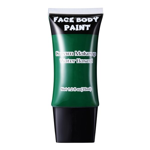 DALVGFN Witch Green Face Paint, Professional Face Painting Kit, Cream FX Water Based Body Paint, Full Coverage Foundation Makeup, SFX Makeup For Halloween Frankenstein Army Military Camo Hunting