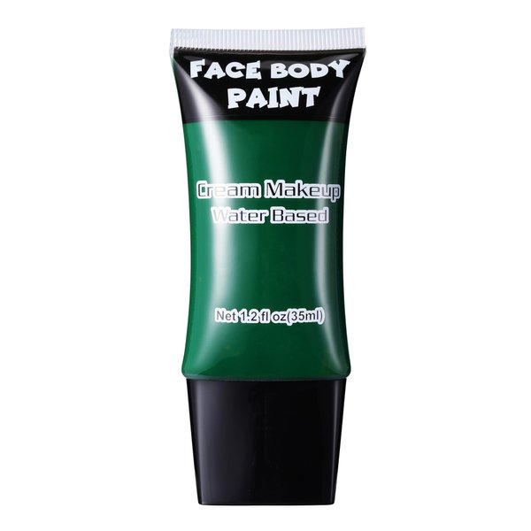 DALVGFN Witch Green Face Paint, Professional Face Painting Kit, Cream FX Water Based Body Paint, Full Coverage Foundation Makeup, SFX Makeup For Halloween Frankenstein Army Military Camo Hunting