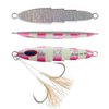 OCEAN CAT 1 PC Slow Fall Pitch Fishing Lures Sinking Lead Metal Flat Jigs Jigging Baits with Hook for Saltwater Fishing 5 Colors 160G/200G/250G/300G (Glow Red, 160g(5 2/3oz))