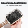 NVTED Hair Brush Set with Detangling Nylon Pins Massage Paddle Brush Cushion Hair Combs Hair Dryer Brush for Women Men Kids Girls (GOLD)