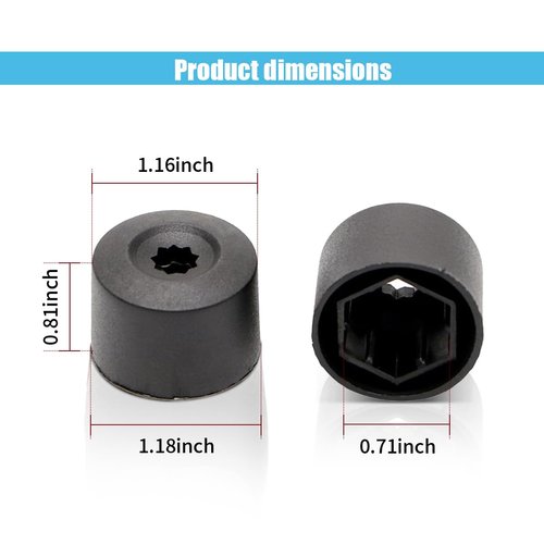 JOYCOURT 20PCS Car Wheel Lug Nut Covers Auto Tire Bolt Caps, 17mm Wheel Nut Covers with Removal Tool, Wheel Bolt Cover Dismantle Replacement 1K0 601 173 for VW, Jetta Beetle Passat GTI CC