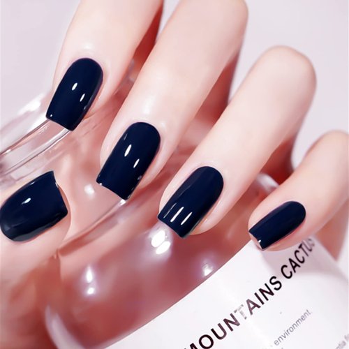 VENALISA 15ml Dark Blue Gel Nail Polish, Midnight Navy Blue Gel Polish Deep Blue Color Spring Summer Soak Off UV LED Nail Gel Polish Nail Art Starter Manicure Salon DIY at Home, 0.53 OZ