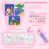 goldentime 3 Framed Canvas Paint by Numbers for Kids Ages 6 8 10 12 –Easy Paint by Numbers Kit for Kids and Adults –Unicorn Painting Kit for Girls, Mermaid Crafts for Girls Ages 6-8-12…