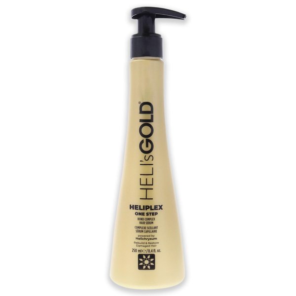 Heli's Gold Heliplex One Step Hair Serum - Bond Complex Treatment For Maintenance And Regrowth - Intensive, Nourishing Repair For Damaged, Split Strands - Sun And Thermal Heat Protectant - 8.4 Oz