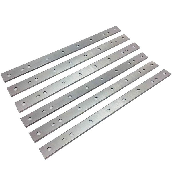 DW734 Planer Blades Knives for DeWalt DW734 7342 Thickness Planers with 12.5 inch HSS Replacement Heat Treated Double edge 2 Set (6 pcs)