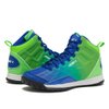 AND1 Showout Girls & Boys Basketball Shoes Kids, Boys High Top Sneakers- Medium Blue/Light Green/White, 2 Little Kid