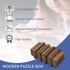Diteje Puzzle Box, Magic Wooden Box Puzzle Case Card Holders with Secret Hidden Compartment for Adults and Kids