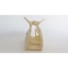 Long rounded vanilla blonde creme hair claw clip