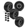 Rcarmumb 4pcs Rc Truck Tires,12mm/14mm Hex RC Wheels and Tires for 1/10 Slash 2WD 4×4 4wd,Arrm1a Senton Axia1 Redcat Rc4wd Hex Detachable Replacement Snow Tires Desert Tires,Black