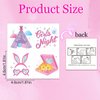 Qpout 96Pcs Sleepover Party Temporary Tattoos for Girls Movie Night Goodie Bag Favors 48 Styles Cute Slumber Pajama Themed Tattoos Stickers for Kids Girls Women Pink Bday Party Favors Supplies