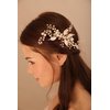BERYUAN Women Gold Leaf Pearls Crystal Flowers Hair Comb Gold Leaf Flowers Wedding Head Piece Gold Bridal Hair Accessory for Wedding Women and Girls