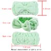 Simnice 8 Pack Microfiber Bowtie Headbands Facial Makeup Headband（Wide & Narrow） Spa Yoga Sports Shower Adjustable Elastic Cosmetic Bowknot Hair Band for Girls and Women