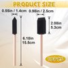 VARMDUKKE 10PCS Foam Paint Brushes, 0.98 Inch Reusable Sponge Brushes for Painting, Easy Grip Small Foam Paint Brushes with Wooden Handles, Sponge Brushes for Varnishes, Staining, DIY Crafts - Black