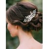 Catery Wedding Hair Comb Pearl Side Combs Rhinestones Hair Jewelry Crystal Hair Pieces Decorative Bridal Hair Accessories for Women and Girls (SILVER)