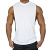 ZUEVI Men's Muscular Cut Open Sides Bodybuilding Tank Top Gym Workout Stringer T-Shirt Pack of 3(Black&White&Gray-L-M)