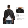 PERFEHAIR Salon Hair Cutting Cape with Rubber Neck Collar, Professional Anti-static Barber Cape for Shampoo, Haircut and Styling-Black-53 x 57 inches