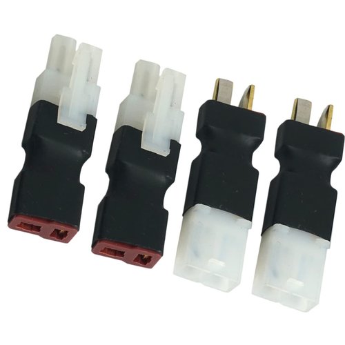 2 Pair ShareGoo Adapter Compatible with Big Tamiya Style to Deans T Style Plug Female Male Adapter for RC FPV Drone Car Truck Lipo NiMH Battery Charger ESC