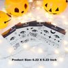 Ooopsiun Halloween Face Temporary Tattoos for Women Men Kids -Spider Bat Horror Fake Tattoo Stickers, Halloween Party Favors Supplies