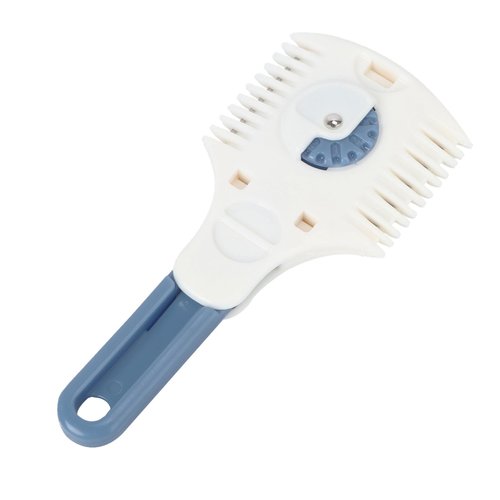 Lurrose Hair Cutter Comb Hair Shaper Razor Comb Double Edge Razor Hair Thinning Razor Comb for Home Salon Hair Cutting Styling Tools (White and Blue)