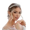 Hapdoo Tiaras for Women, Elegant Princess Crown, Lightweight Small Tiara for Girls, Prom Queen Silver Tiara, Birthday Bride Wedding Bachelorette Party Tiaras and Crowns