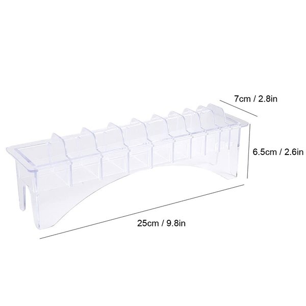 Chazcool Clipper Guard Holder, Clipper Holder with 10 Grid Base, Professional Barber Guards for Universal Hair Clippers(10 Grid)