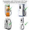 CCS1 to Tesla Charger Adapter, CCS to Tesla Adapter for Model 3 Y S X, [Safety Certified] CCS Combo 1 Adapter-up to 250 kW & 250A 500V DC, Compatible with Level 3 Fast Charging Station