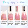 Double Rhythm Glitter Gel Nail Polish Set of 6 Colors Shimmer Reflective Sparkle Nail Polish Nail Art DIY at Home (Mermaid White Pink Blue Green Yellow Purple-Kit8)