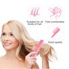 2PACKS Hair Brush and Hair Comb Glitter Detangling Hair Brush with Pink Comb Set Soft Anti-static Massage Scalp Brush