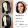 Nakkia Bob Wig Human Hair Pre Plucked 4x4 HD Lace Front Wigs Human Hair for Black Women Closure Wigs Human Hair Glueless Short Straight Wig Human Hair 150% Density (12 Inch)