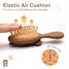DINATIS Hair Brush Mini Toddler Hair Brush Detangler Brush Kids Detangling Hairbrush Soft Massage Comb Small Travel Hair Brush for Thick Curly Thin Long Short（Brown）