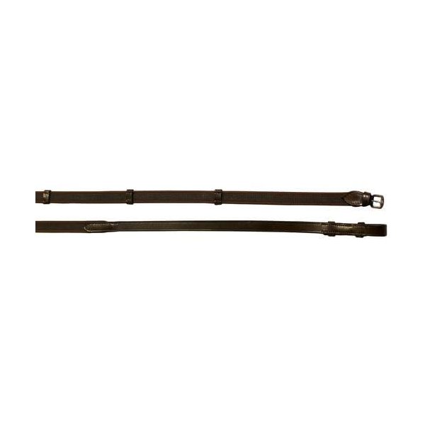 Suffolk Web Rubber Reins - Brown - F/S