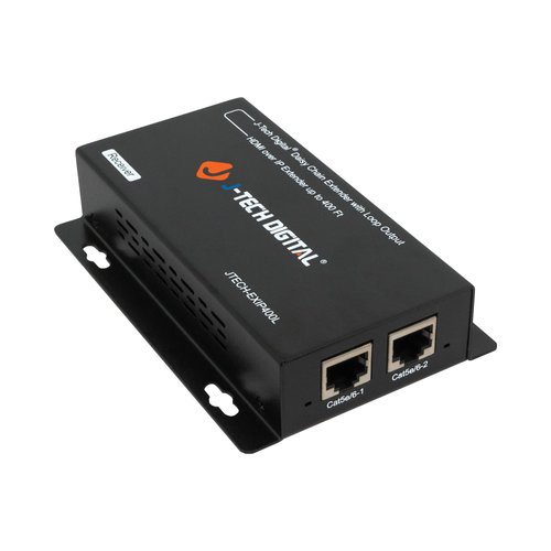 J-Tech Digital HDMI Extender Over Cat 5e/Cat6 Cable Daisy Chain Cascade to Multiple Receivers TCP/IP up to 1080P FHD 60Hz 400ft / 120M HDCP 1.4 [Receiver Only JTECH-EXIP400LR]