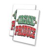 Organic Produce (24" X 36") 4mm Corrugated Plastic Panel, Graphics Applied to 1 Side (Pk of 2)