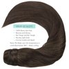 Human Real Hair Ponytail Extension Pretty Party Hair Extensions Ponytail Loxxy Natural Silky Clip in Ponytail Hairpiece with Magic Paste Long Straight Dark Brown 16 Inch 80g