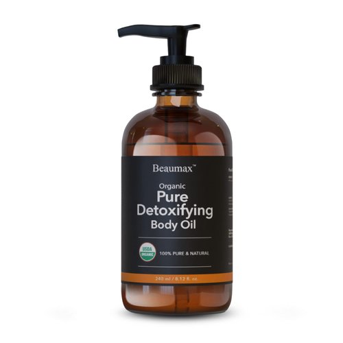Beaumax Pure Detoxifying Body Oil - USDA Organic Body Oil 240ml/8.12 fl.oz