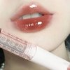 KWOLYKIM Glass Water Lifter Gloss, Hydrating Lip Gloss, Plumping Water Gloss Lip Gloss Moisturizing Sweet Lip Glaze Orange Brown Milk Tea Color