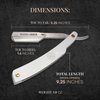 Best Shavette Straight Razor - Replaceable Blade Straight Razor, Metal Handle Shavette, No Stropping or Honing, Great For Beginners, Starter Blade, Hygienic, Close Shave, Leather Case (Silver)