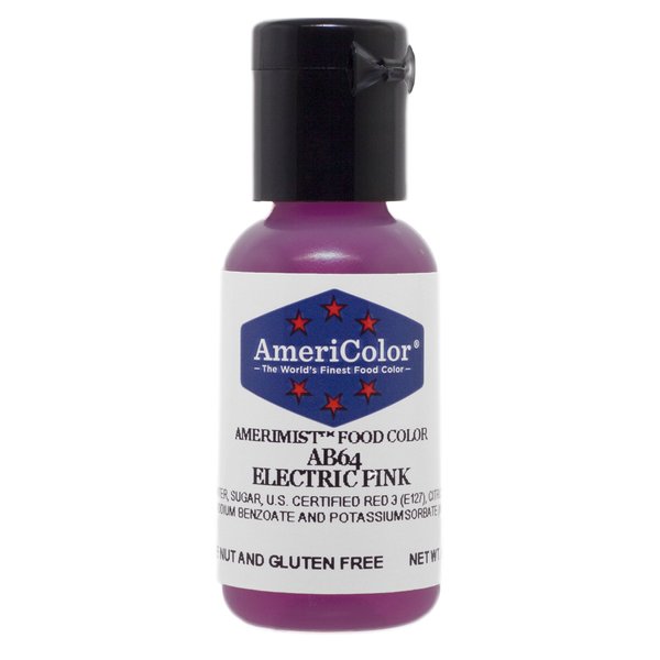 AmeriColor AmeriMist Electric Pink Airbrush Food Color, .65 oz