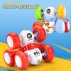 CDDZSW 6 Wheels Pull Back Cars Toys for Toddler Age 3-6,360° Rotating Stunt Car Toys 3-6 Year Old Kids，Friction Powered Car Toys，Vehicles for Toys Age 3-6 Year Old Boy Girl Birthday Present (Color)