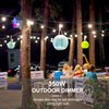 Outdoor Dimmer for String Lights,350 W String Light Dimmer Switch,100 FT Remote Control Dimming Timer for Led Light,Lamp and Patio Light,Dimmer for Outdoor String Light,Dimmer Plug,Timer,Waterprooof