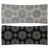 SAE99 Headband, Sweatband, Head Wrap, Knot Twist Headband, Soft Stretchy Headband, Turban Headband, Sport Yoga headband Fits All (Mandala Gray & Black (2Pcs/Set))