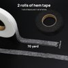 Catephe 140 Yards Iron on Hemming Tape, 2 Rolls Hem Tape No Sew No Iron, Iron on Tape for Hemming, Stitch Witchery Tape Sewing Tape, Fusible Tape Adhesive Wonder Web for Curtain, Pants, Clothes