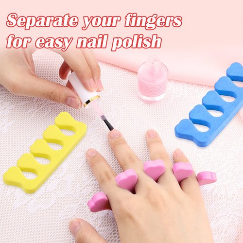10pcs Toe Separators for Pedicure, Soft Sponge Toe Separator for Nail Polish, Toe Dividers Separators Finger Dividers for Women Nail Art Pedicure Manicure Polishing Beauty Accessories